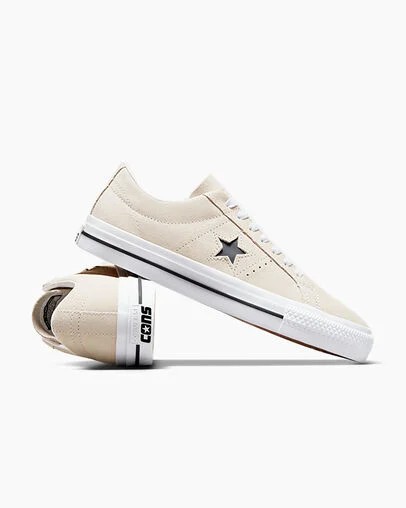 White / Black Converse CONS One Star Pro Suede Men Skate Shoes UK | C-27358099