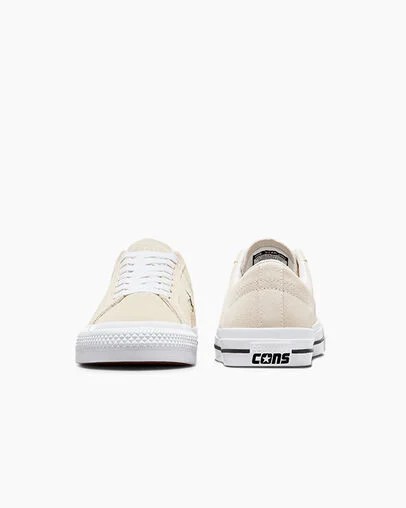 White / Black Converse CONS One Star Pro Suede Men Skate Shoes UK | C-27358099