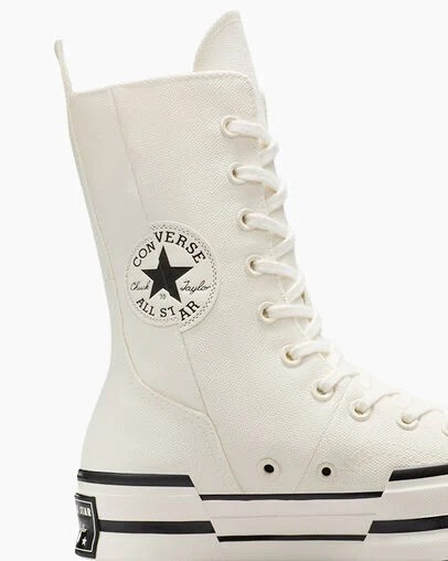 White / Black Converse Chuck 70 Plus XHi Men Sneakers UK | C-17356289