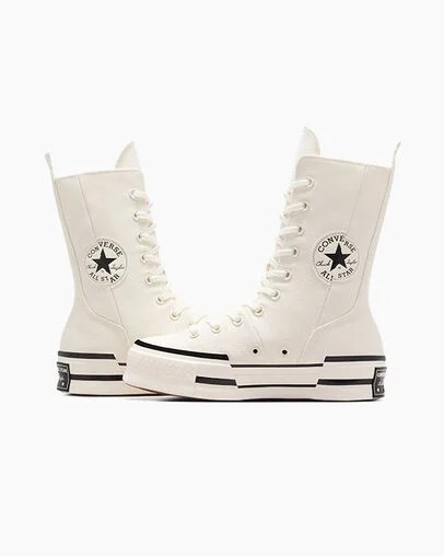 White / Black Converse Chuck 70 Plus XHi Men Sneakers UK | C-17356289