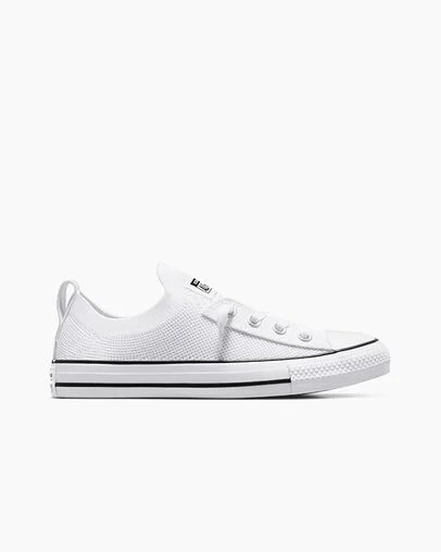 White / Black Converse Chuck Taylor All Star Shoreline Knit Women Slip On Shoes UK | C-57603289