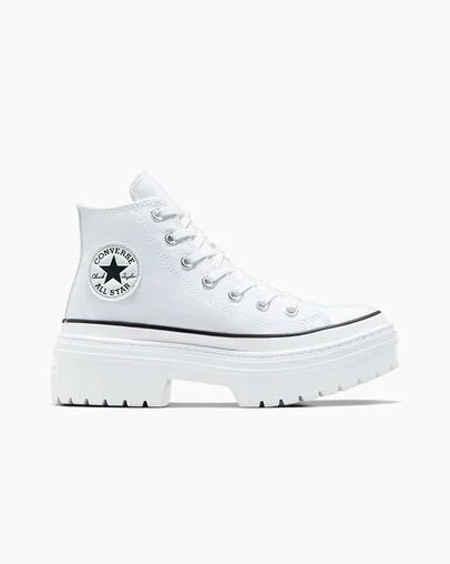 White / Black Converse Chuck Taylor All Star Lugged Heel Platform Women Boots UK | C-52839619