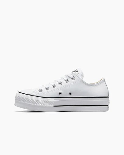 White / Black Converse Chuck Taylor All Star Lift Women Platform Shoes UK | C-31549289