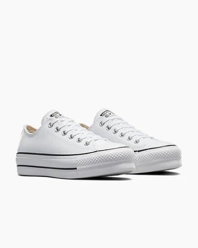 White / Black Converse Chuck Taylor All Star Lift Women Platform Shoes UK | C-31549289