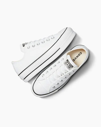 White / Black Converse Chuck Taylor All Star Lift Women Platform Shoes UK | C-31549289