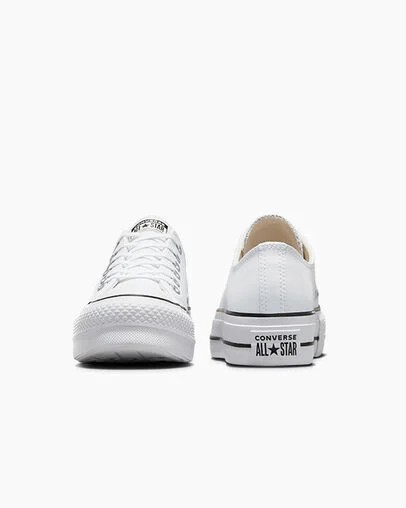 White / Black Converse Chuck Taylor All Star Lift Women Platform Shoes UK | C-31549289