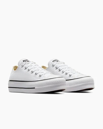 White / Black Converse Chuck Taylor All Star Lift Women Platform Shoes UK | C-43607899