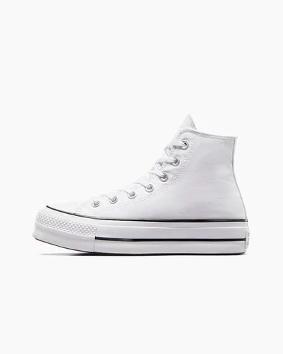 White / Black Converse Chuck Taylor All Star Lift Women Platform Shoes UK | C-18302579