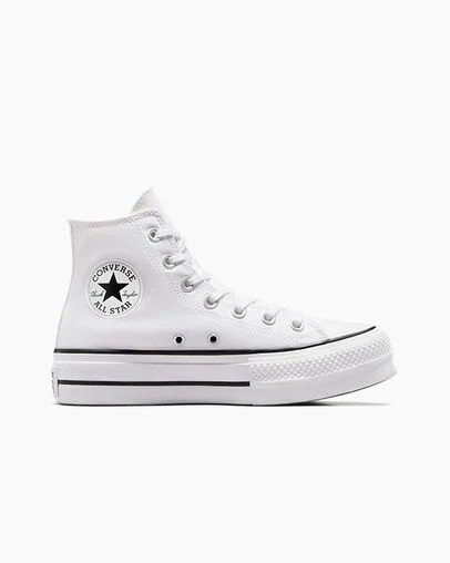 White / Black Converse Chuck Taylor All Star Lift Women Platform Shoes UK | C-18302579