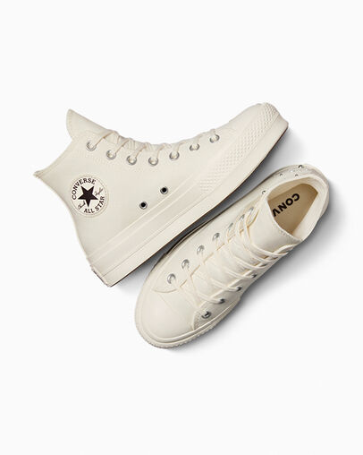 White / Black Converse Chuck Taylor All Star Lift Women Platform Shoes UK | C-75340299