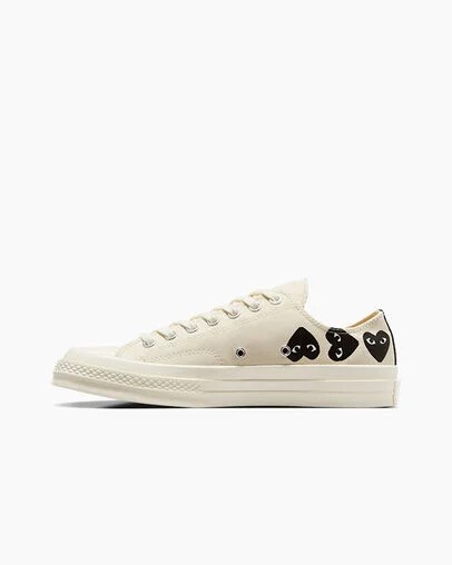 White / Black Converse Converse x PLAY Comme des Garçons Chuck 70 Multi Heart Men Sneakers UK | C-64273059