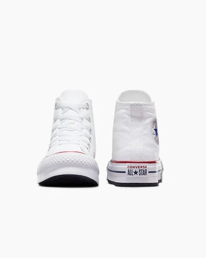 White / Dark Red / Navy Converse Chuck Taylor All Star EVA Lift Kids' Platform Shoes UK | C-53940769