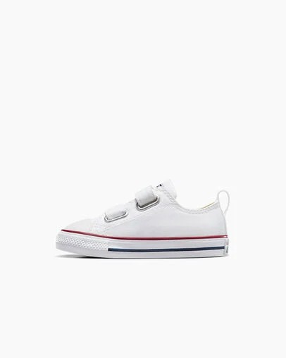 White / Dark Red / Navy Converse Chuck Taylor All Star 2V Kids' Canvas Shoes UK | C-08326719