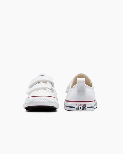 White / Dark Red / Navy Converse Chuck Taylor All Star 2V Kids' Canvas Shoes UK | C-08326719