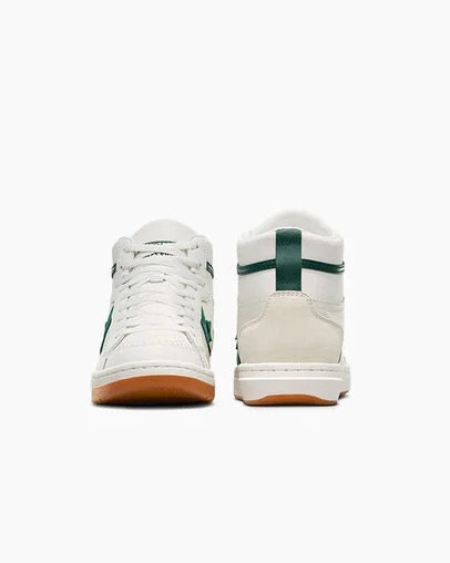 White / Green Converse Pro Blaze Classic Sport Luxe Men Basketball Shoes UK | C-65814979