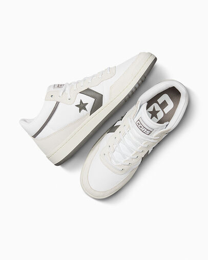 White / Grey Converse CONS Fastbreak Pro Suede Nylon Women Skate Shoes UK | C-91620439