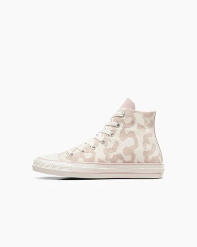 White / Grey Converse Chuck Taylor All Star Leopard Kids' Sneakers UK | C-60184329