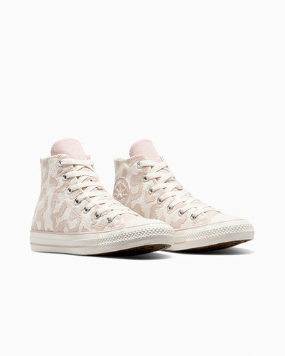 White / Grey Converse Chuck Taylor All Star Leopard Kids' Sneakers UK | C-60184329