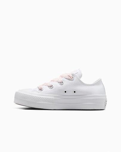 White / Pink Converse Chuck Taylor All Star Lift Women Platform Shoes UK | C-01842979