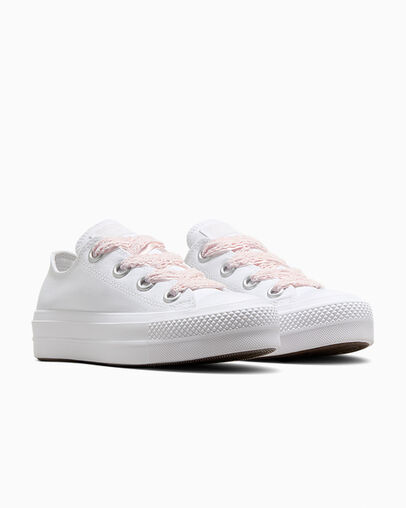 White / Pink Converse Chuck Taylor All Star Lift Women Platform Shoes UK | C-01842979