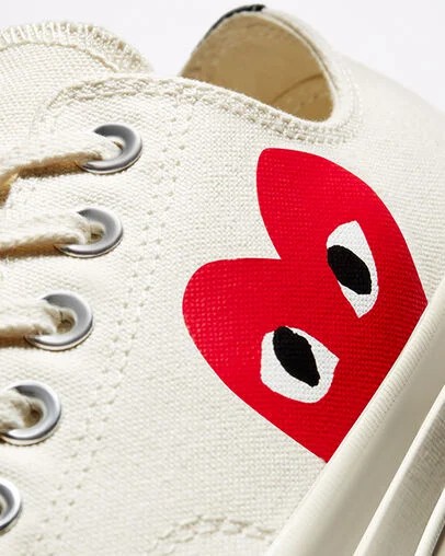 White / Red Converse Converse x PLAY Comme des Garçons Chuck 70 Men Sneakers UK | C-95164729