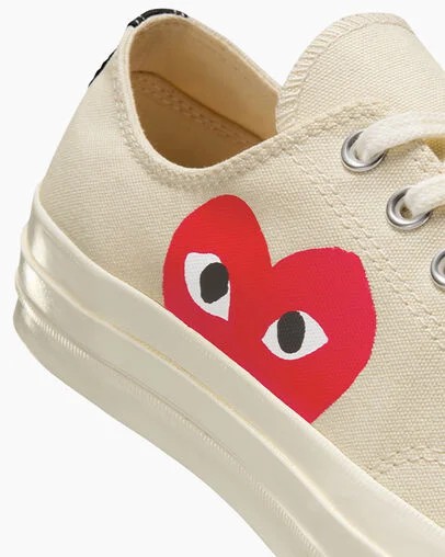 White / Red Converse Converse x PLAY Comme des Garçons Chuck 70 Men Sneakers UK | C-95164729