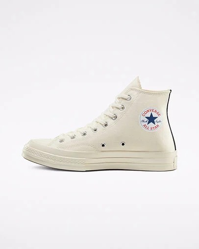 White / Red Converse Converse x PLAY Comme des Garçons Chuck 70 Men Sneakers UK | C-70456199