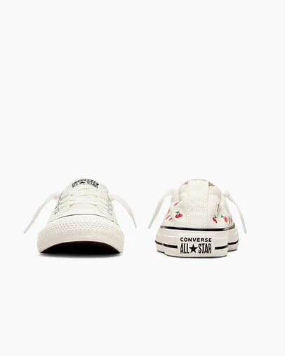 White / Red / Green Converse Chuck Taylor All Star Shoreline Cherry Women Slip On Shoes UK | C-96324879